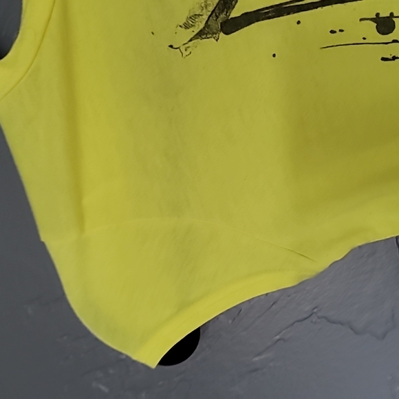 Yellow Floral Fitted Shirt EUC - Picture 3 of 4